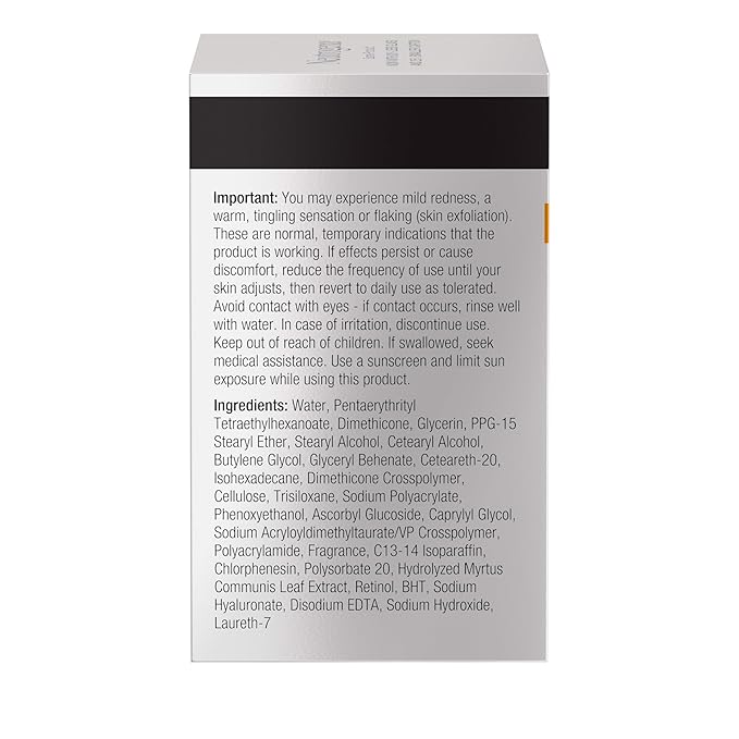 Neutrogena Rapid Tone Repair Retinol + Vitamin C Correcting Cream, Face Moisturizer with Retinol, Hyaluronic Acid & Vitamin C for Dark Spots & Discoloration, 1.7 oz