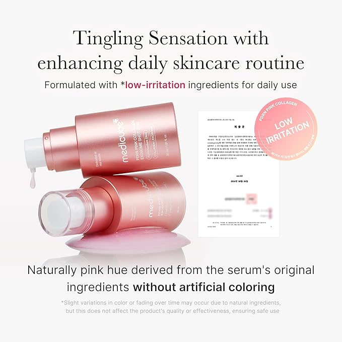 medicube Exosome Shot PDRN Pink Collagen 2,000 PPM Spicule Facial Serum | Liquid Skin Booster | Exosome, Salmon DNA Spicules | Uneven Skin Tone, Pore Care, Skin Texture | Korean Skincare, 1.01 fl.oz