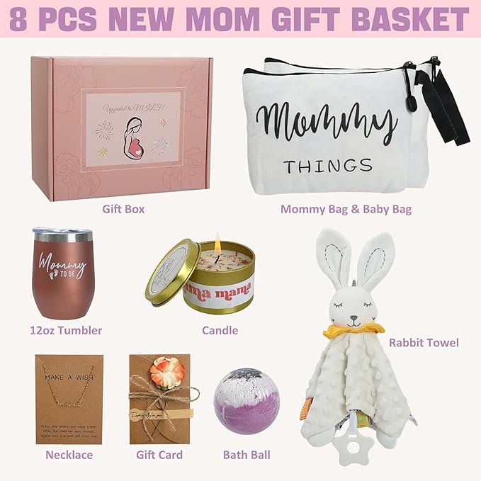 New Mom Gifts - LIKEYO New Mom Care Package After Baby, Pregnancy Gifts Basket for Expecting Mother, Mommy to Be, First Time Mommy Care Package After Birth Postpartum Essentials for Women Mama