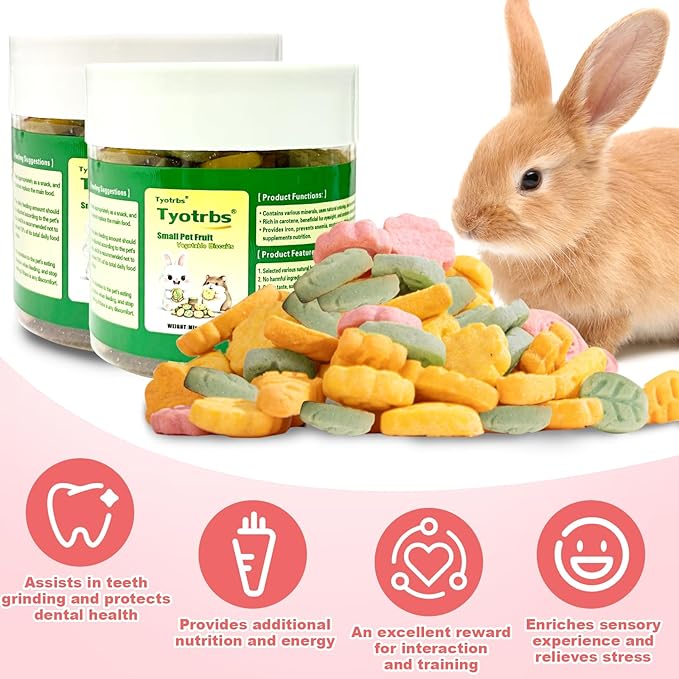 Guinea Pig Snacks, Guinea Pig Treats and Chews Gerbil Treats, Carrot, Spinach for Hamsters, Rabbits, Guinea Pigs & Gerbils Crunchy (2 can Fruits and Vegetables)