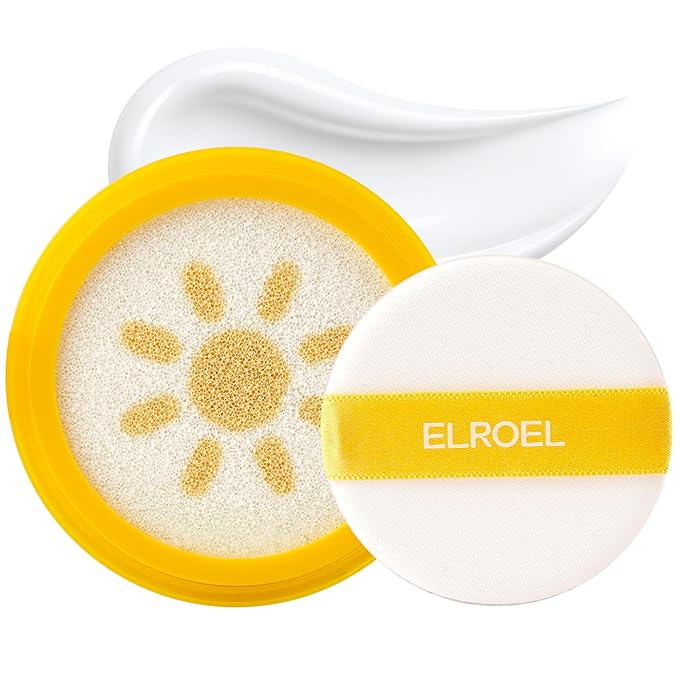Pang Pang Sun Cushion Plus Refill - Korean Hypoallergenic & Cooling Face Sunscreen with Puff Sponge - Broad Spectrum SPF50+ PA++++ (0.53 oz)