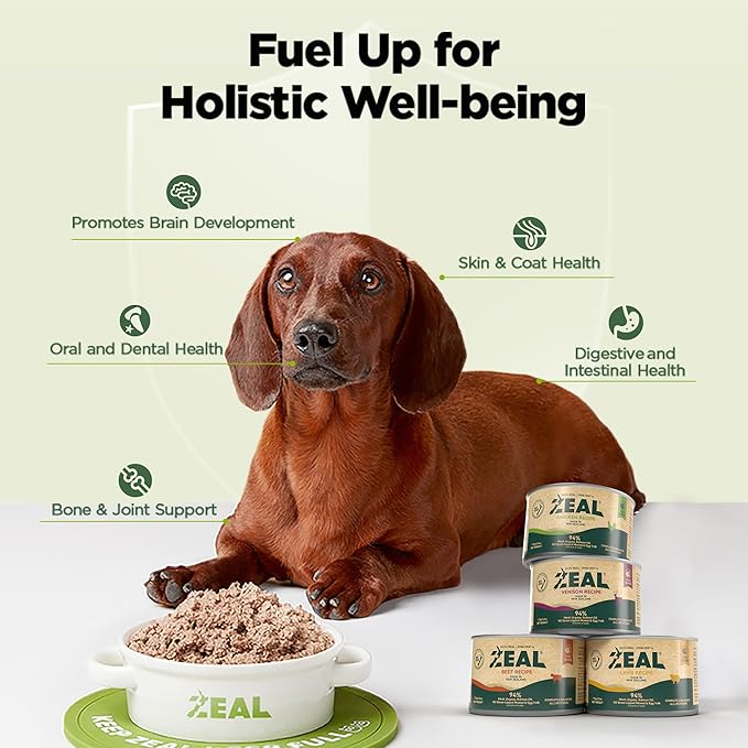 ZEAL New Zealand Wet Dog Food – High Protein, Pure Nutrition, Grain-Free with Superfoods (Chicken, 13.76oz Can 12-Pack)