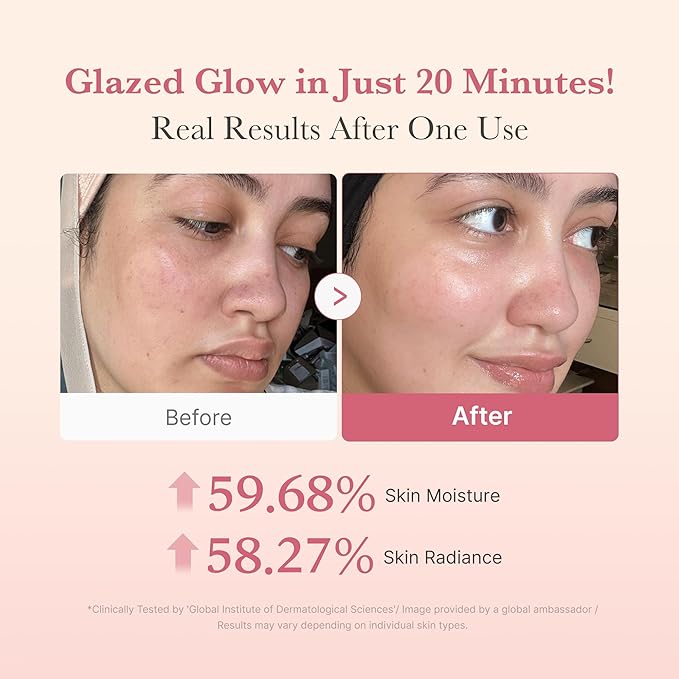 medicube Milky Collagen Double Glow Lock Duo: Collagen Glazed Milky Wrapping Mask and Booster Serum | 130DaCollagen, Niacinamide, Glutathione for Plumped, Radiant Glass Skin, Valentines Day Gifts