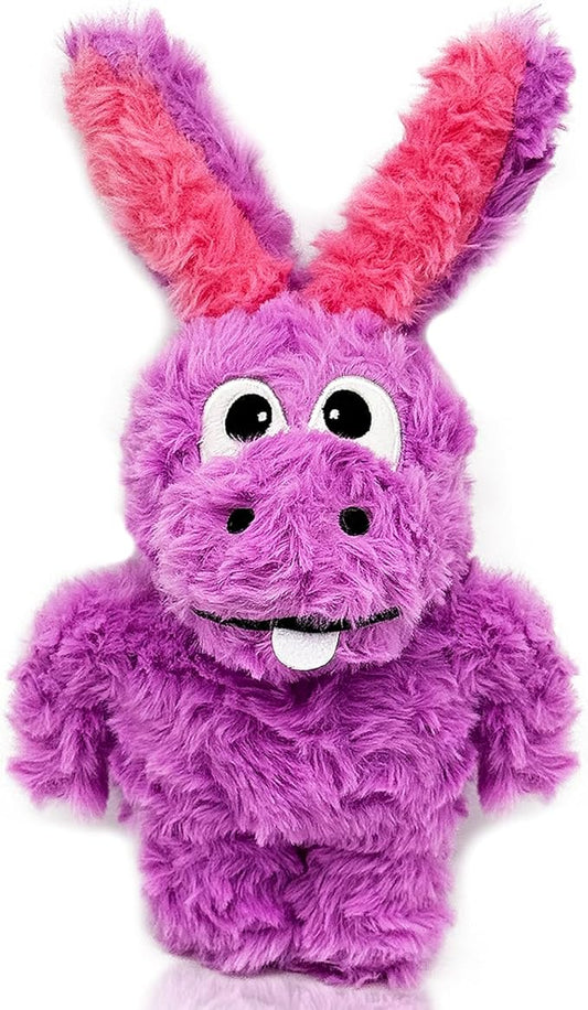 Donkey Squeaky Dog Toys to Keep Them Busy, Stuffed Plush Girl Dog Birthday Toy Crinkle Pet Puppy Tug Toy for Small Medium Large Dogs (Purple)