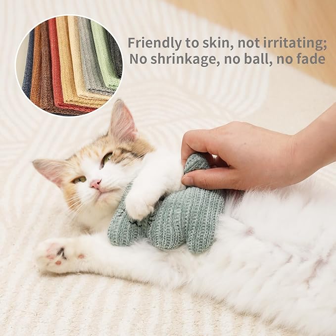 Catnip Toy for Cats & Kittens, 2Pcs Plush Rope Cat Chew Toy with Bell, Bite Resistant Catnip Toys Cat Teething Toy (Animal Shapes)