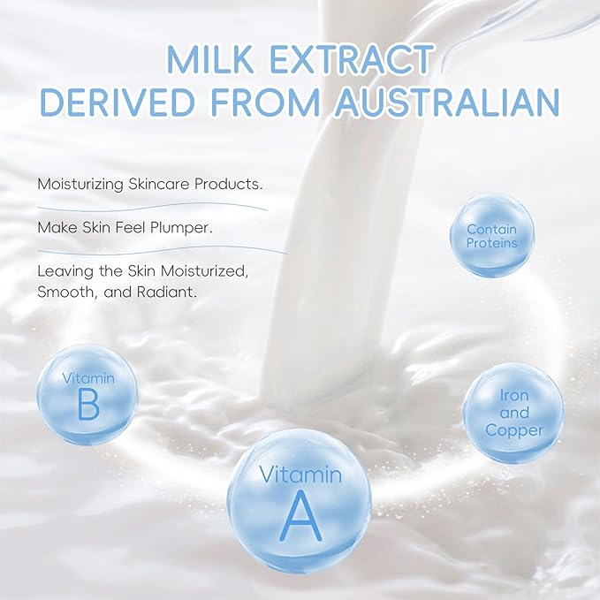 60 PCS Travel Milk Skincare for Kids 10-12, Kids Skin Care Set for Girls Ages 8-12, Preteen & Teen Skin Care Kit with Milk Extract, Christmas Gifts for Teenage Girls, Smooth Hydrating