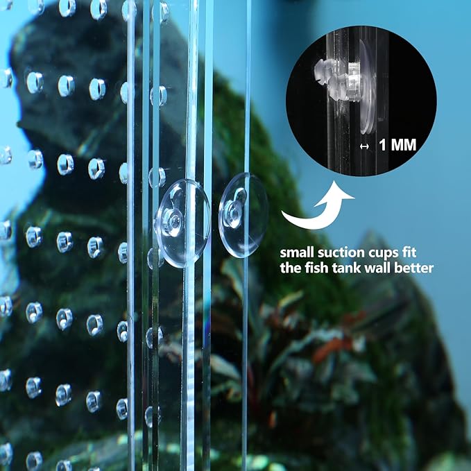 Acrylic Fish Tank Divider15/20Gallon Tank Divider,Adjustment Clear Fish Tank Separator Set with Suction Cups (15/20 Gallon)