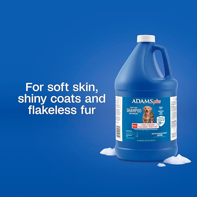 Adams Plus Flea & Tick Shampoo with Precor, 1-gallon