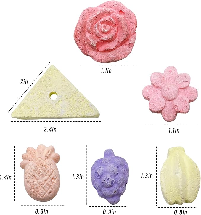 Tfwadmx Lava Block Chew Toys 12 Pcs Teeth Grinding Pet Block Pumice Calcium Stone Wood Sticks Toy for Chinchilla Hamster Mouse Squirrel Bunny or Other Small Animal