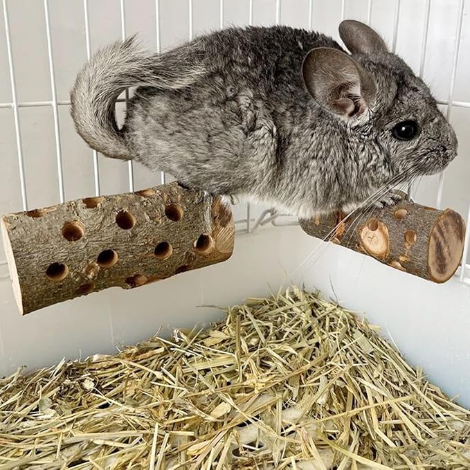 Apple Wood, Small Animals Cage Accessories, Molar Wood Chew Treats Toys for Rabbits, Hamster, Guinea Pig, Chinchillas, Gerbils, Mice, Rats, Mouse, Bunny