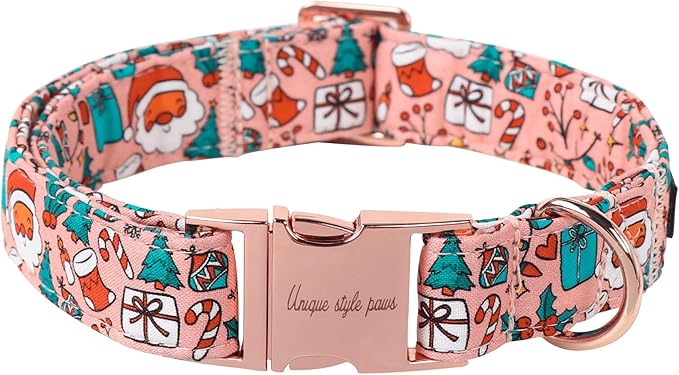 Unique style paws Dog Collar Metal Buckle Collar for Winter Christmas for Small Medium Large Boys Girls Dogs