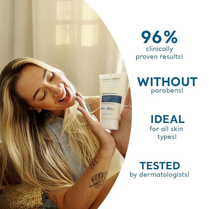 Cicatribem Stretch Mark Cream 150g – Dermal Regenerator, Body Moisturizer, Suitable for All Skin Types, Safe for Pregnant Women