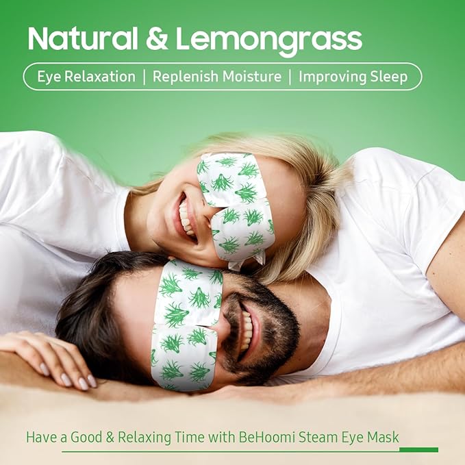 Steam Eye Mask, 10Packs Heated Eye Mask, Self Heating Disposable SPA Warm Compress for Eyes Sleep Mask, Travel Essentials & Relaxation Gifts, Valentine's Day Gifts (Lemongrass Scent)