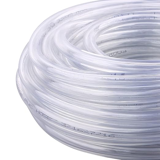 DERNORD PVC Tubing 3/16"ID X 7/16"OD Flexible Clear Vinyl Hose 50 Feet for Food Grade