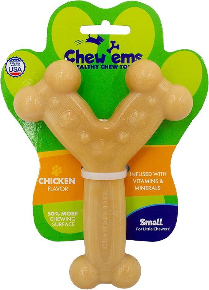 Chew'ems Durable Chew Toys for Small Dogs | Long-Lasting & Flavorful Chew Dog Toys, Small Dog Breeds | Chicken-Flavored