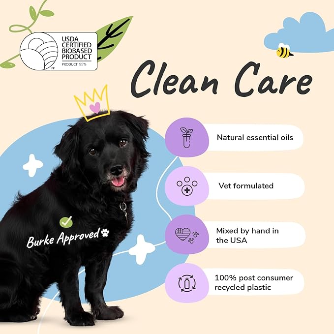 kin+kind Flea and Tick Prevention for Dogs – Plant Based Flea Spray with Rosemary, Lemongrass & Cedarwood Oil – Pet Supplies for Bugs and Pests – Flea & Tick Pet Spray Prevention - Lavender 32 fl oz