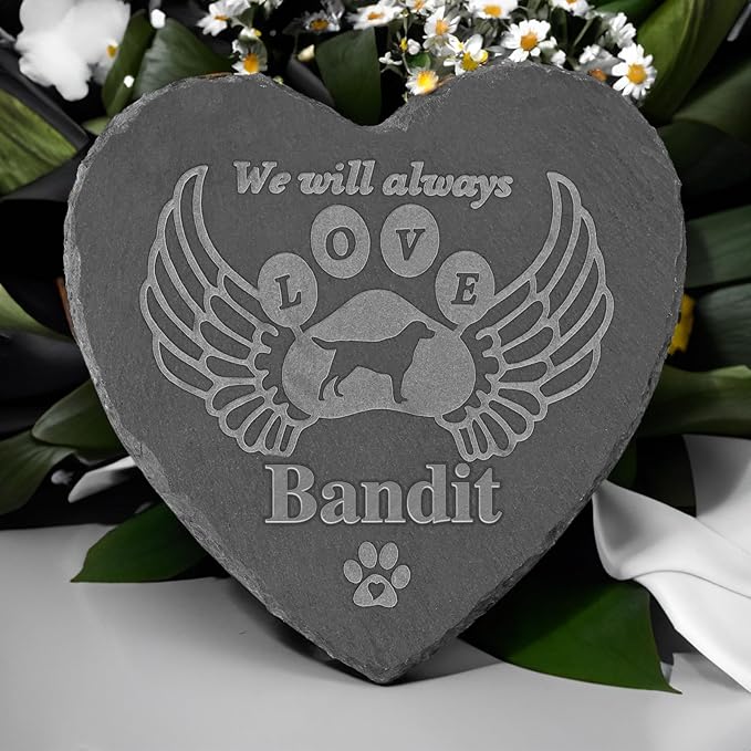 Pet Memorial Stones for Dogs, Dog Gifts Loss of Dog, Sympathy Gift, Remembrance Gift Bereavement Passed Away In Memory 4''×4''/10×10cm