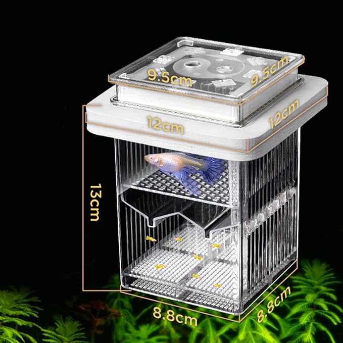 Breeder Incubator,Breeding Tanks for Aquarium Small Fish Isolation Box Hatchery Box for Clear Fish Spawning Box