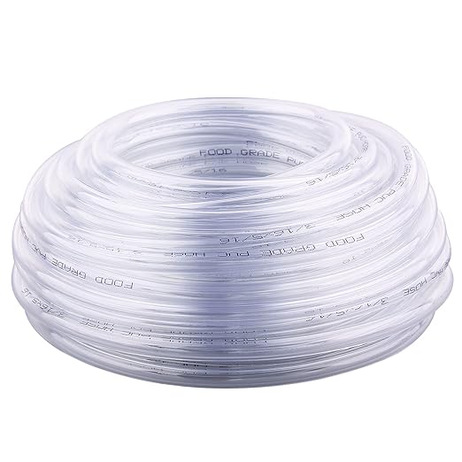 DERNORD PVC Tubing 3/16"ID X 5/16"OD Flexible Clear Vinyl Hose 50 Feet for Food Grade