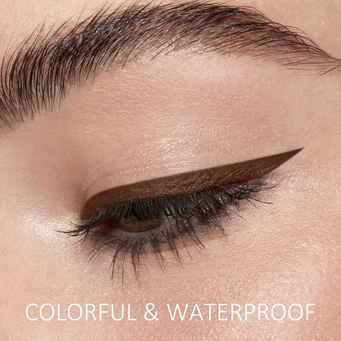 Boobeen 2pcs Liquid Eyeliner Pen, Matte Eye Liner with Precision Tip, Long Lasting Eyeliner Pencil for Bold Eye Makeup, Glides on Smoothly