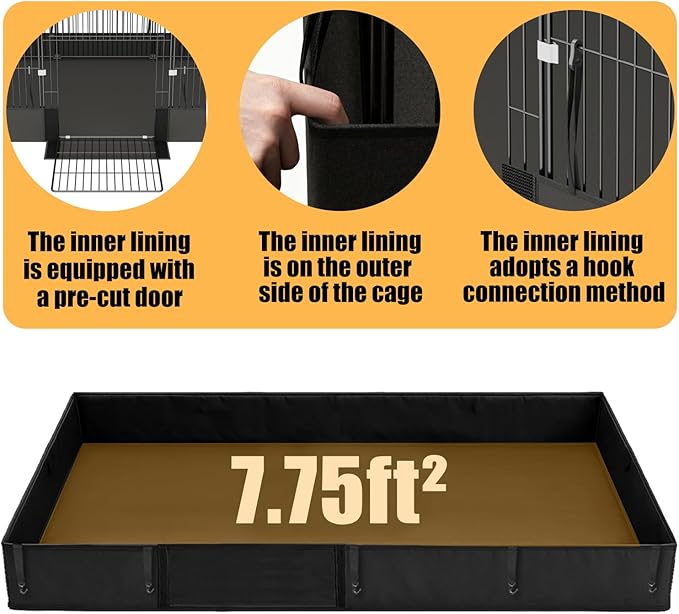 20 Planes Guinea Pig Cages Enclosed Hamster Cage with Door & Waterproof Liner, Expandable Cage for Guinea Pigs, Metal Wire Yard Fence Rabbit Cage