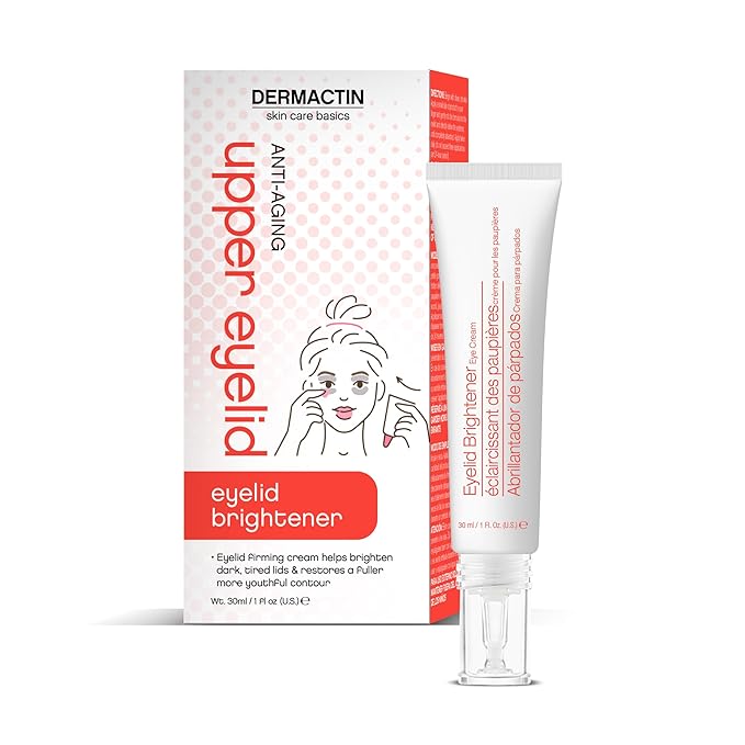 Dermactin Upper Eyelid Cream 1 oz. Firms & Tones Sagging & Drooping Skin On Upper Eye Lids, for Younger, More Vibrant & Alert Appearance, for Sensitive Skin In The Eyelids