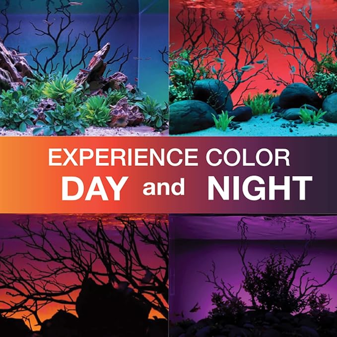 ColorCast Aquarium Background LED Light Kit with Frosted Background Film | Smartphone and Voice Control | 24/7 Timers | Alexa and Google Home | for Aquariums, Terrariums and Vivariums | 32"-48"