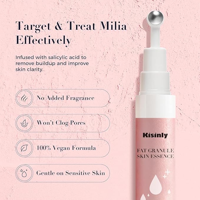 Milia Bump Remover for Eye & Face, Milia Spot Remover Treatment Serum with Salicylic Acid,Milia Acne Cream,Fat Granule Clearing Skin Essence