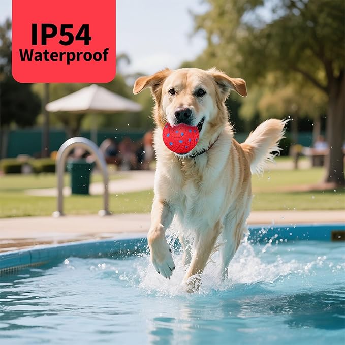 Smart Interactive Dog Toys, Activated Moving, Bouncing, Rotating Ball for Medium/Large Dogs, 2025 E-TPU Material, Motion-Activated Dog Gift to Keep Them Busy, IP54 Waterproof & USB Rechargeable