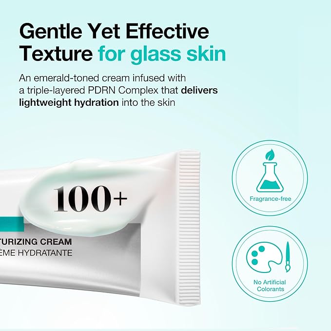 ANUA PDRN Hyaluronic Acid 100 Moisturizing Cream, Lightweight, Non-Greasy Hydrating Face Moisturizer with Salmon DNA for Glass Skin, Korean Skincare (2.02 fl oz)