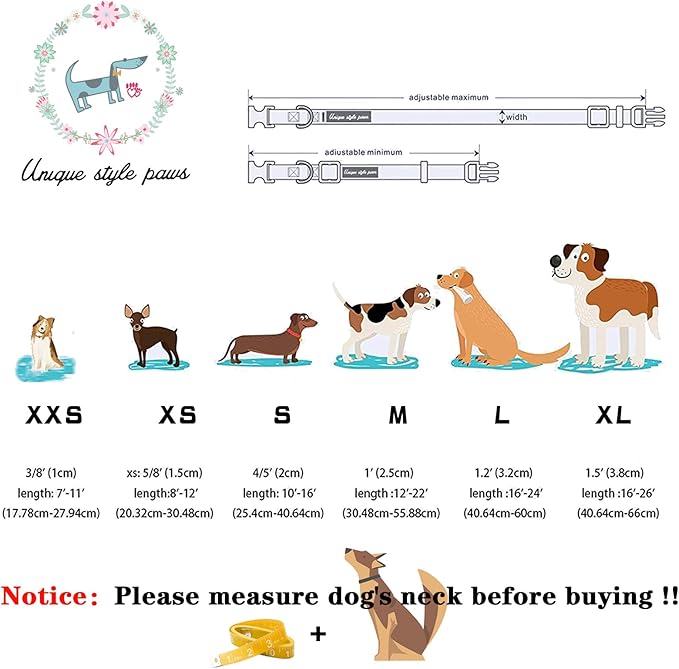 Unique style paws Thanksgiving Dog Collar with Bow Tie Blue Turkey Puppy Collar for Small Medium Large Dogs as Autumn Winter Pet Gifts-M