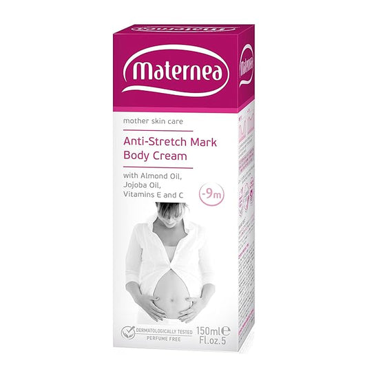 Anti-Stretch Marks Body Cream with Almond Oil, Jojoba Oil, Vitamins E and C (5 fl.oz. US) Allergen & Perfume Free
