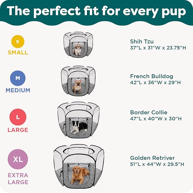 FurHaven Portable Pet Playpen for Dogs & Cats, Extra Large Indoor Kitten Playpen with Mesh Sides, Foldable Dog Playpen for Small Dogs, Pop Up Travel Dog Pen, X-Large, Pet Crate with Mesh Sides, Navy