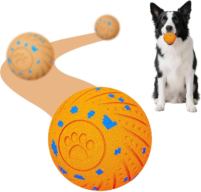 Smart Interactive Dog Toys, Activated Moving, Bouncing, Rotating Ball for Medium/Large Dogs, 2025 E-TPU Material, Motion-Activated Dog Gift to Keep Them Busy, IP54 Waterproof & USB Rechargeable