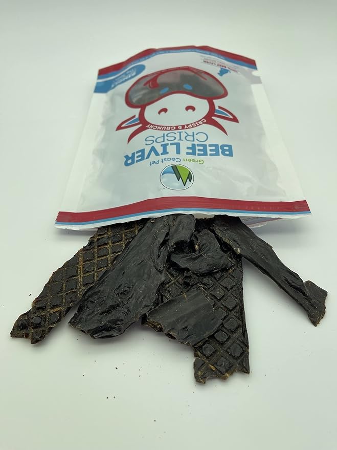 Beef Liver Crisps - 4 oz | Single Ingredient Air-Dried Dog Treats, High Protein, Low Calorie, Made in USA, Perfect for Training & Rewarding
