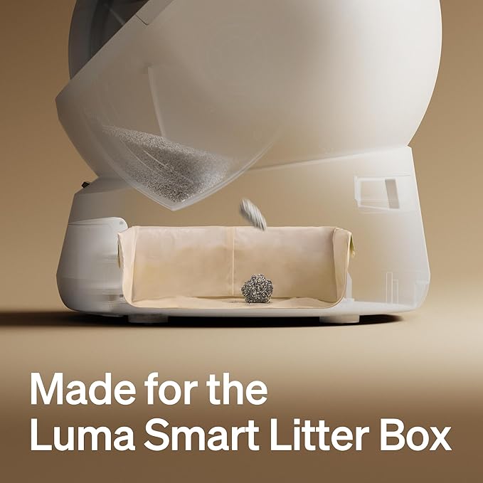 PETLIBRO Self Cleaning Litter Box Liner, 20 Count Cat Litter Bags for Automatic Litter Box, Strong and Durable Drawstring Waste Bags