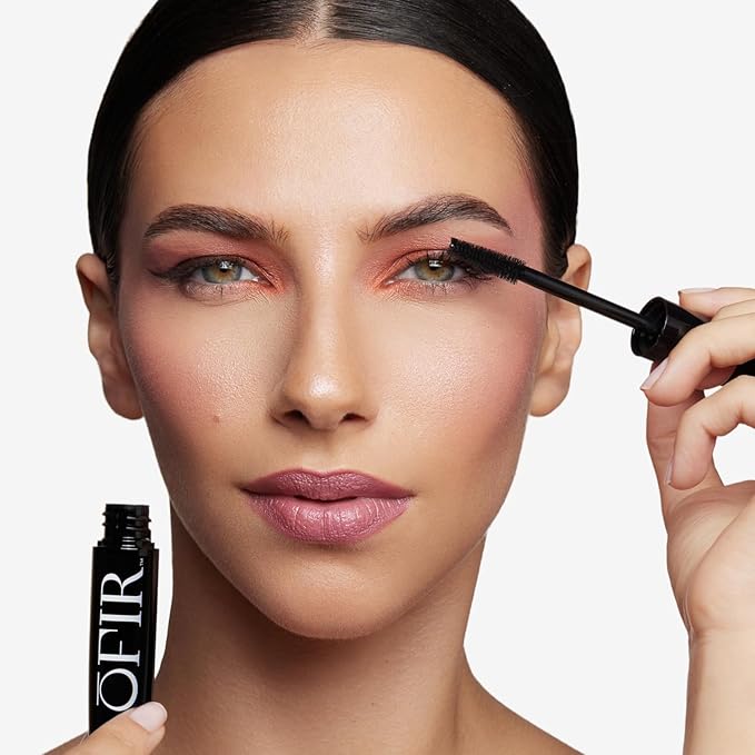 OFIR Smudge Proof Mascara Black | Long-Lasting Volume & Lift | No Smudge, No Flake | Vegan Formula with Cone-Shaped Brush | Lightweight Texture for a Clean, Defined Look | 1 Count