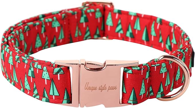 Unique style paws Dog Collar Metal Buckle Puppy Collar for Winter Christmas Tree for Small Medium Large Boys Girls Dogs