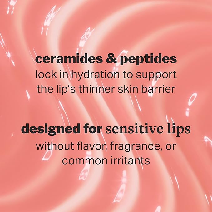 Cocokind Ceramide Lip Blur Balm, Be Kind - Coral Pink Hydrating Lip Balm with Ceramides & Peptides, Made for Sensitive Skin & Lips, Unflavored & Fragrance-Free - 6 pack