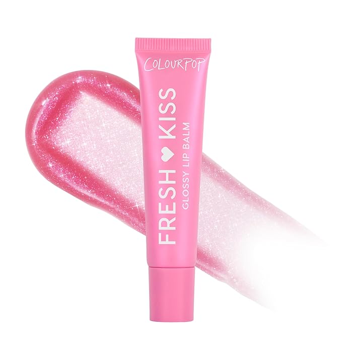 ColourPop Fresh Kiss Glossy Lip Balm - Hydrating Lip Care Enriched with Peptides + Hyaluronic Acid - Pearlescent Shimmer Finish - Vegan + Cruelty-Free - Raspberry Crème (0.49 oz)