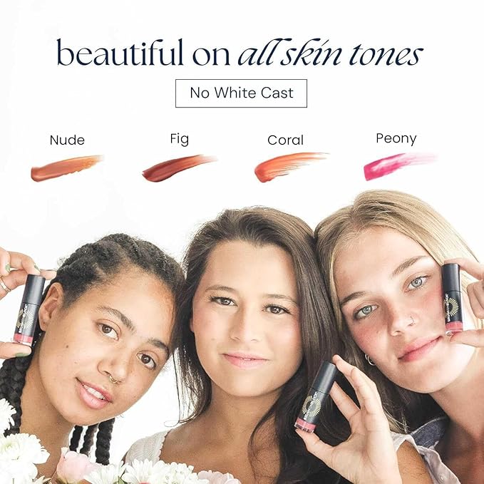 Brush On Block Sun Shine Protective Lip Oil SPF 30, Mineral Protection from UVA/UVB & Blue Light, Hydrating, Cruelty-Free, Gluten-Free, & Vegan, Nude