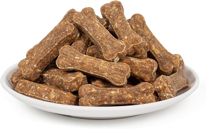MON2SUN Dog Treats 2 Inch Chicken & Oat Treats with Peanut Butter, Crunchy Biscuits for Small Dogs, Training Rewards, 10.6 oz (35 Count)