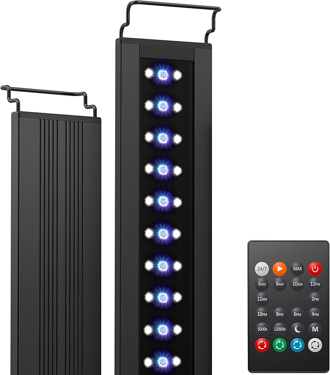NICREW C10 24/7 LED Aquarium Light for Plants, 48-60 Inches, Full Spectrum Fish Tank Light with Timer, Brightness Adjustable