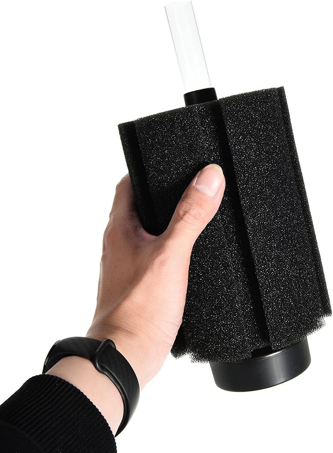 ALEGI Aquarium Bio Sponge Filter with Ceramic Media for Clear and Quiet Aquariums for Betta Fry Shrimp Tiny Fish Tank (75+ Gallon 4 Pack)