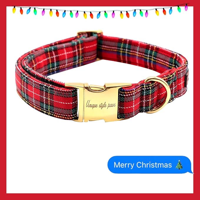 Unique style paws Christmas Dog Collar Bow tie Collar Adjustable Collars for Dogs Small Medium Large