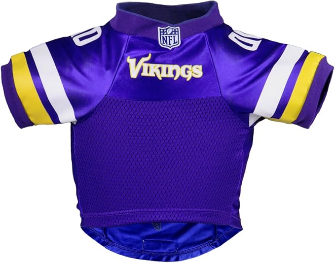Littlearth NFL Minnesota Vikings Premium Pet Jersey, Team Color, X-Large