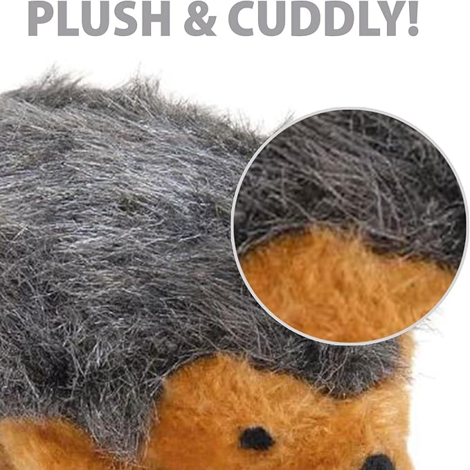 Jeffers Pet Plush Dog Toy with Squeaker, Hedgehog 4" - Cute, Soft Squeaker & Grunting Plush for Small to Medium Dogs, Interactive Play, Cuddle Toy, Perfect, Stocking Stuffer