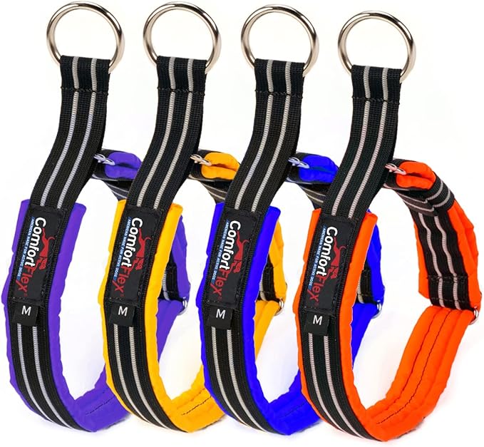 ComfortFlex Premium Padded Martingale Dog Collar – Reflective Waterproof Slip-On Limited Slip Collar for Gentle Control & Escape Prevention - XLarge, Kelly Green