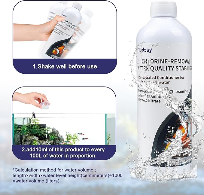 Aquarium Water Regulator and dechlorinator - 33.82 Ounce for Freshwater and Marine Aquariums (1000ML / 33.82OZ)