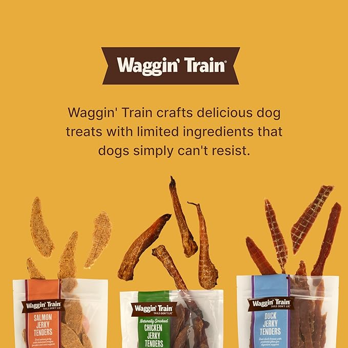 Waggin' Train Chicken Jerky Curls Dog Treats, Made with 100% Real Chicken Breasts, Only Two All-Natural Ingredients, Great High Protein Dog Treat, Easily Digestible for Big or Small Dogs, 16 oz. Pouch